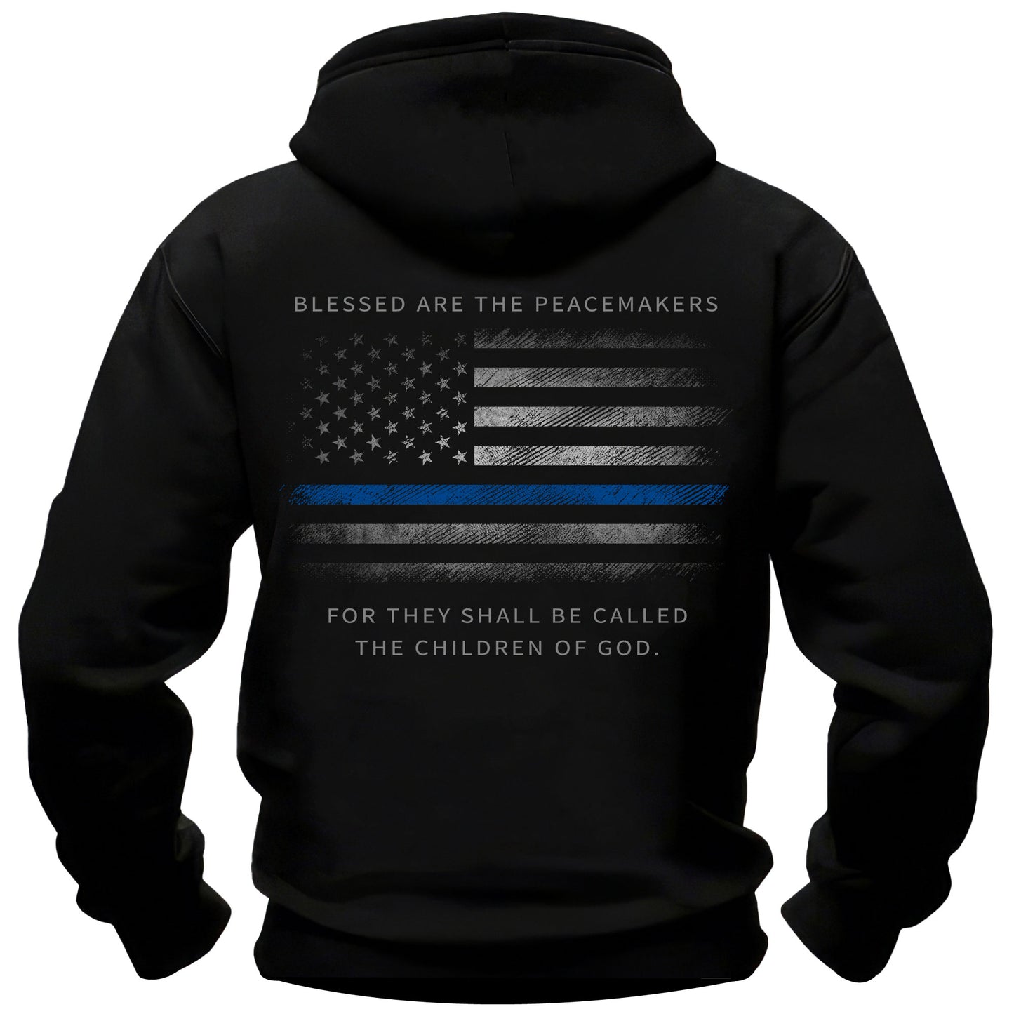 Thin Blue Line American Flag Peacemakers Hoodie
