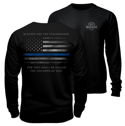 Thin Blue Line American Flag Peacemakers T-Shirt
