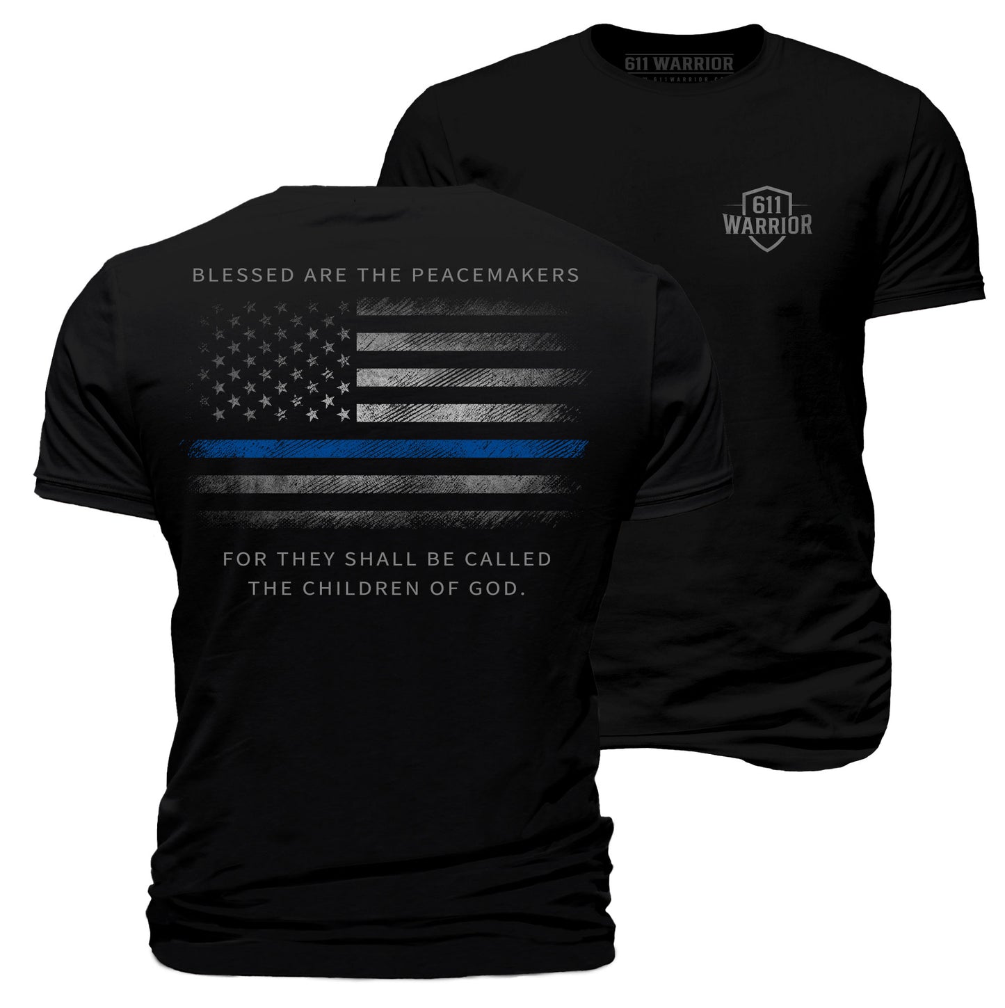 Thin Blue Line American Flag Peacemakers T-Shirt