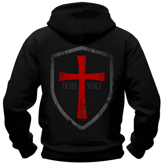 Cross Shield Deus Vult Hoodie