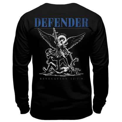 Defender St. Michael The Archangel Long Sleeve Shirt