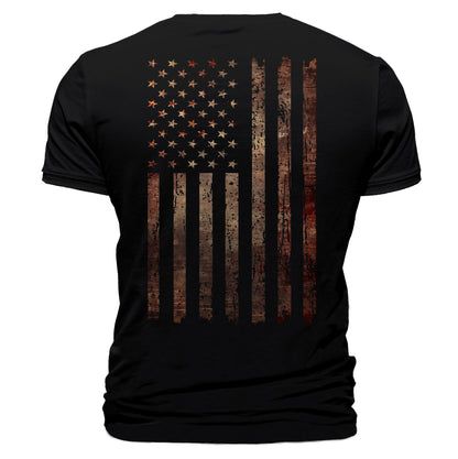 Distressed Rusted American Flag T-Shirt