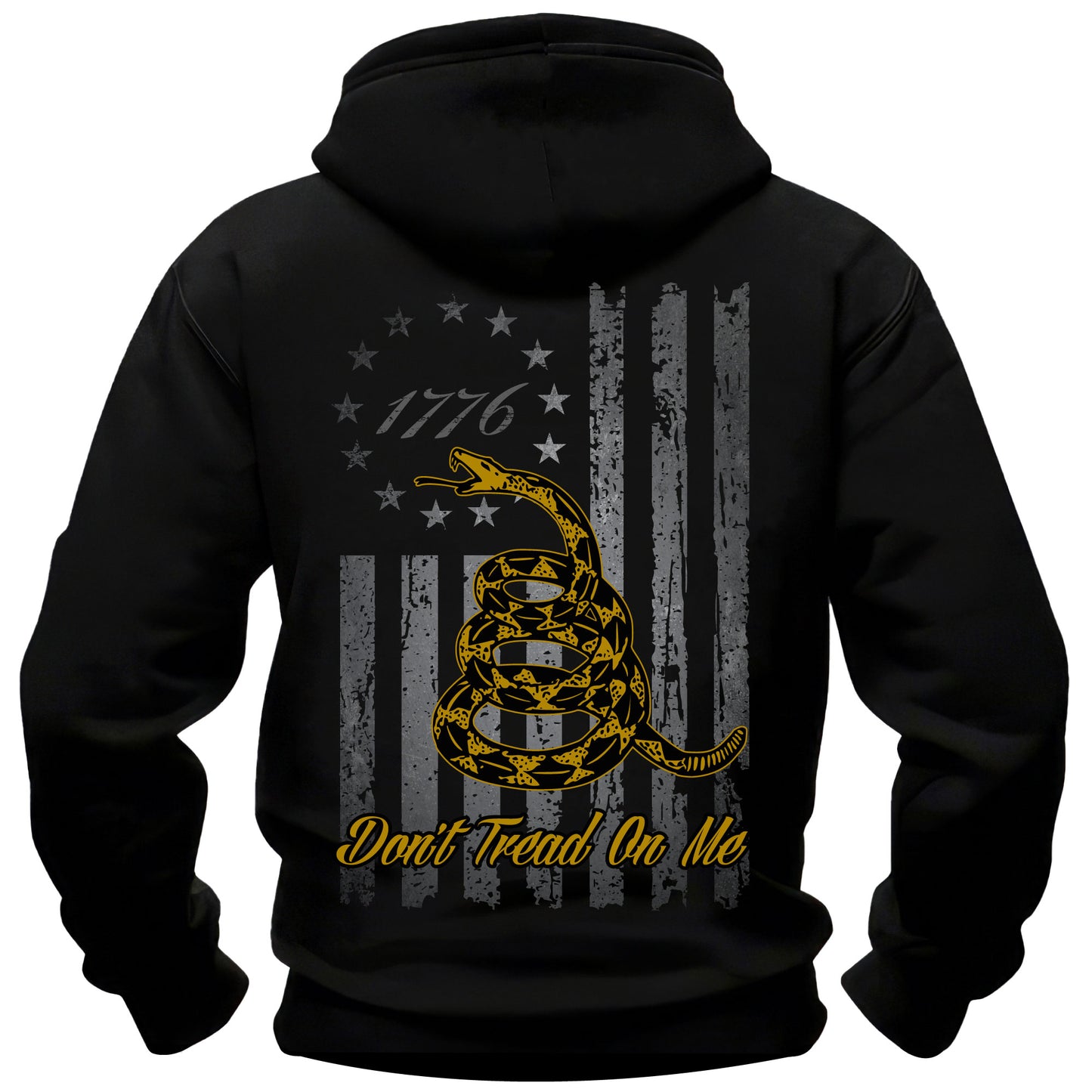 Don’t Tread On Me Hoodie “1776 Gadsden Flag” Rattlesnake
