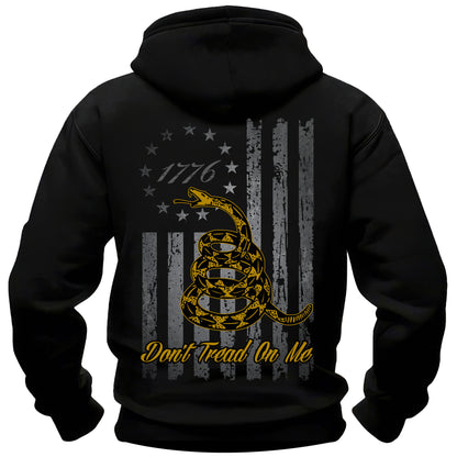 Don’t Tread On Me Hoodie “1776 Gadsden Flag” Rattlesnake