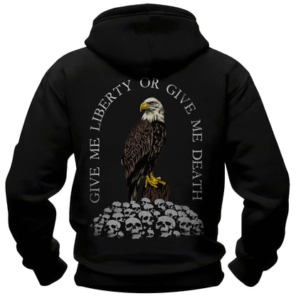 Give Me Liberty or Give Me Death Hoodie Bald Eagle