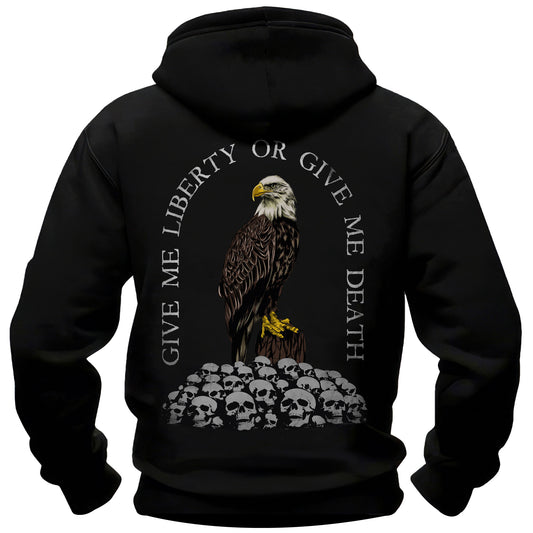 Give Me Liberty or Give Me Death Hoodie Bald Eagle