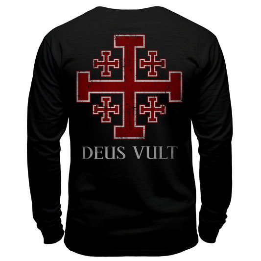 Jerusalem Cross Deus Vult Long Sleeve