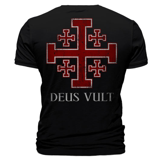Jerusalem Cross Deus Vult T-Shirt