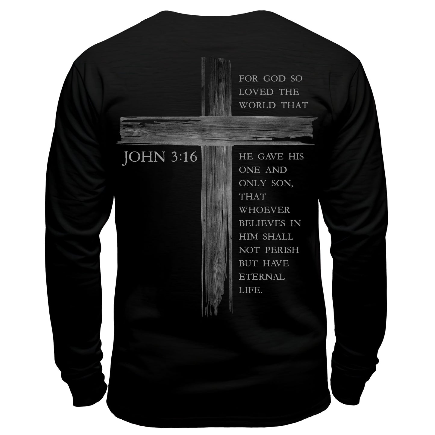 John 3:16 Rugged Cross Long Sleeve