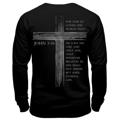 John 3:16 Rugged Cross Long Sleeve