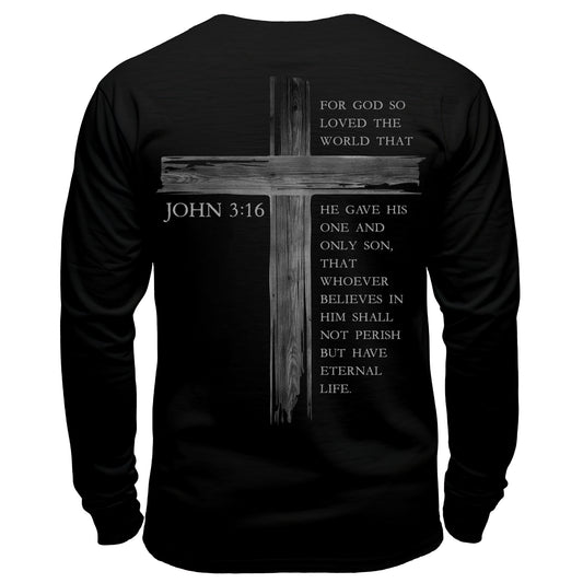 John 3:16 Rugged Cross Long Sleeve