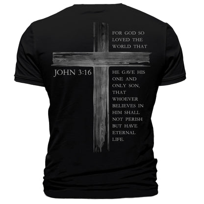 John 3:16 Rugged Cross T-Shirt