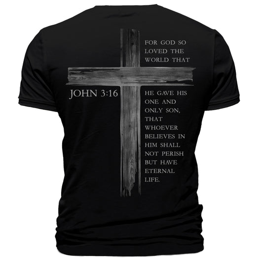 John 3:16 Rugged Cross T-Shirt