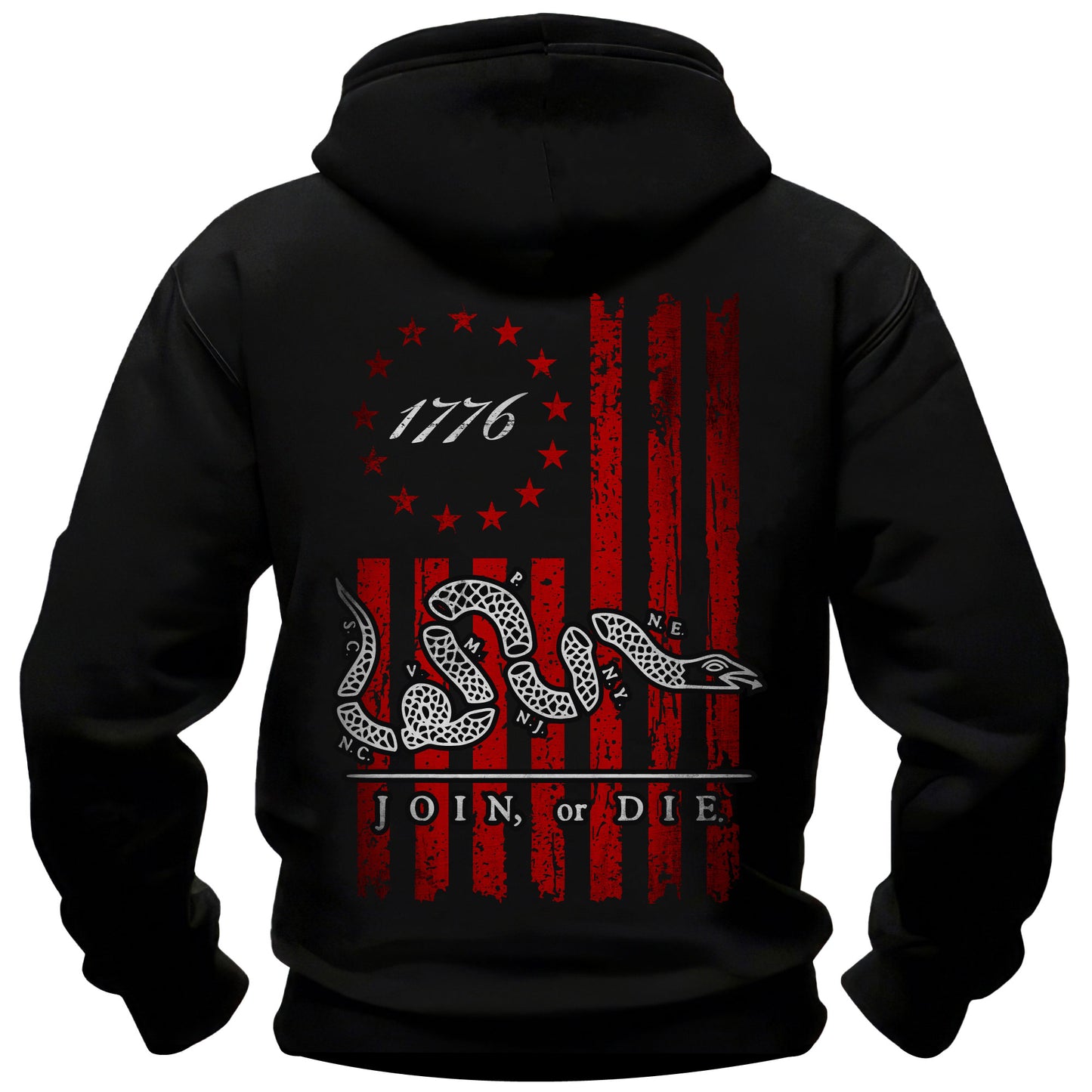 Join Or Die T-Shirt "1776" Rattlesnake Hoodie