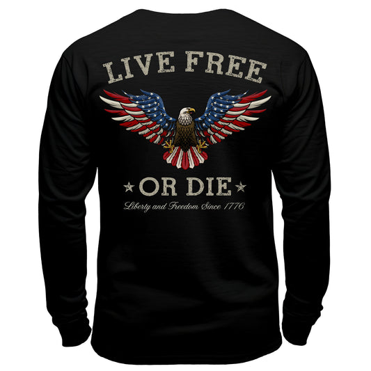 Live Free or Die Eagle Long Sleeve Shirt