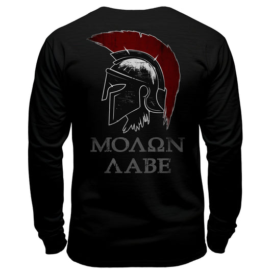 Spartan Warrior Molon Labe Long Sleeve Shirt