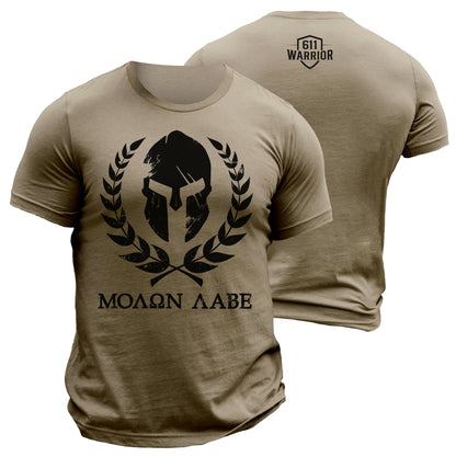 Molon Labe Spartan Helmet T-Shirt V2