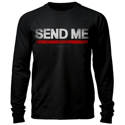 Send Me Thin Red Line Firefighter Long Sleeve Shirt