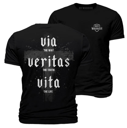 Via Veritas Vita Cross T-Shirt