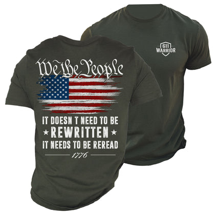 We The People 1776 Rewritten Reread T-Shirt V2